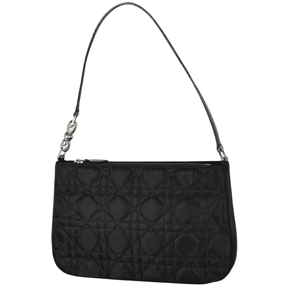 Christian Dior Maris Pearl Cannage Shoulder Bag Handbag Black